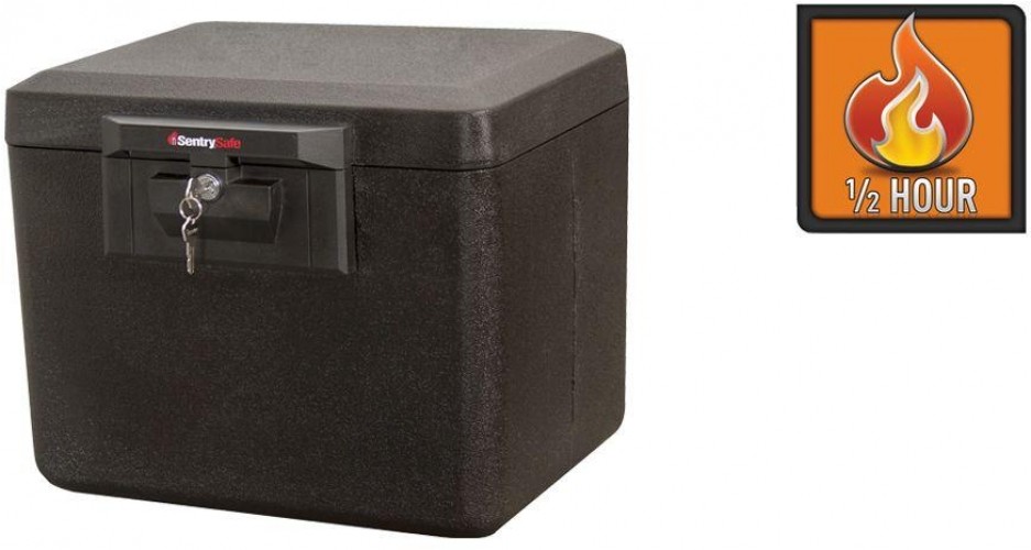 Fire Resistant Safe Chest Security Box Lock Storage Home Key File Protection