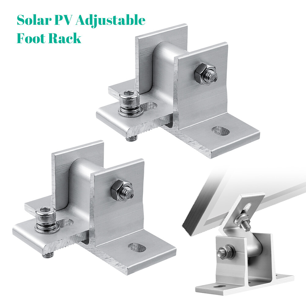 Solar Panel RV Tilt Mount Brackets Adjustable Frame Rooftop Flat Surface Home US