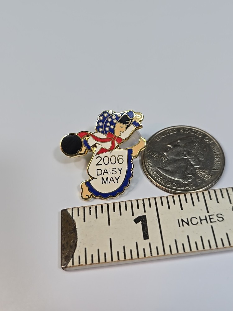Daisy Mae 2006 Bowling Lapel Pin White Skirt