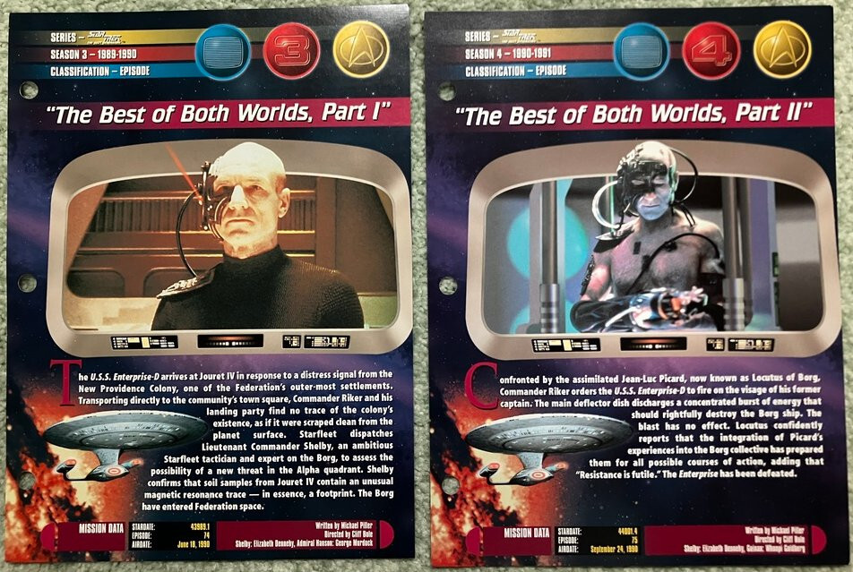 Star Trek Universe Newfield Publications Technical Sheets Kirk Spock Borg
