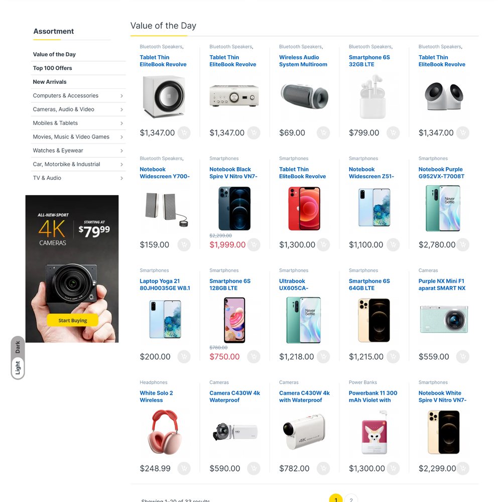 eCommerce Website Design for Electronics with Free 5GB VPS Web Hosting