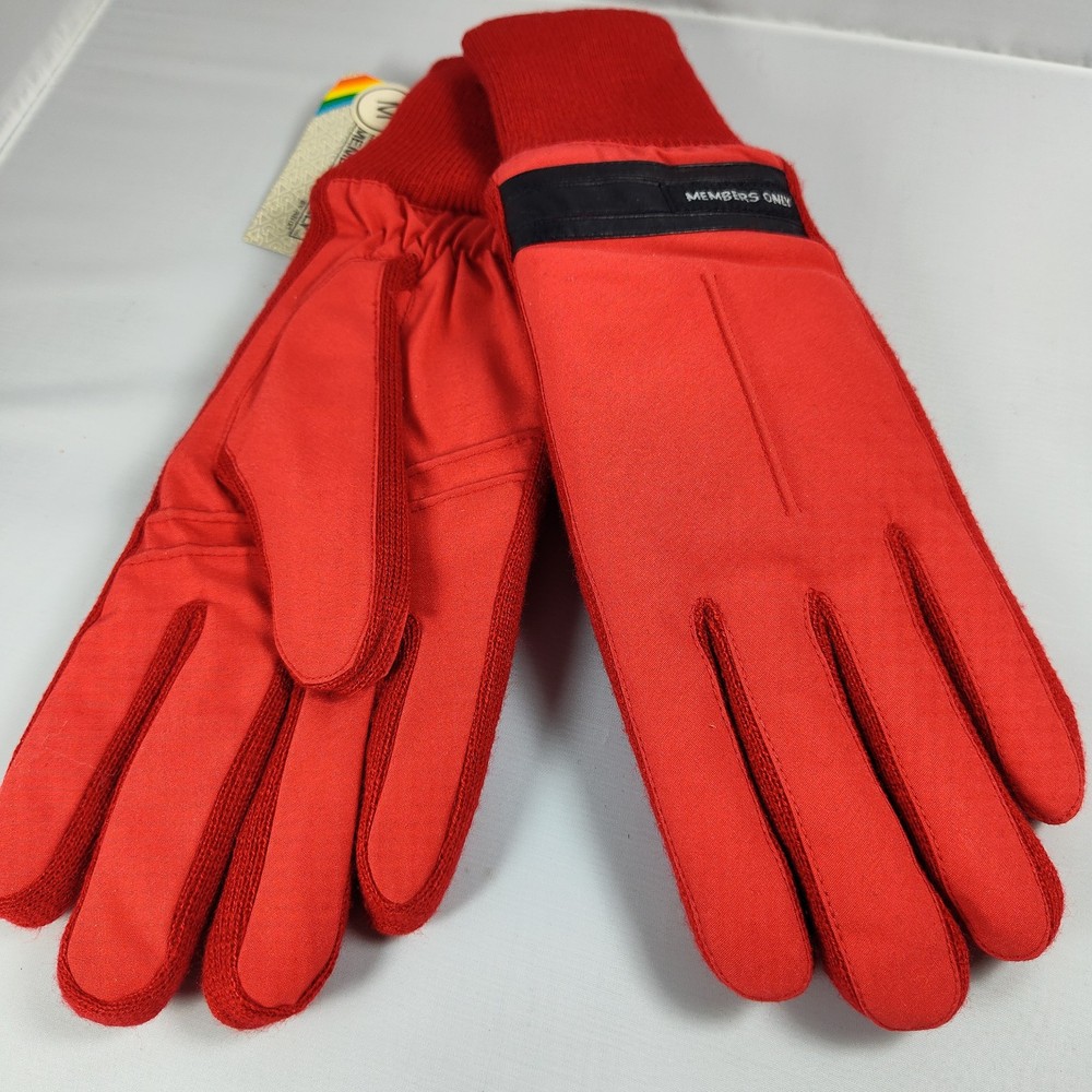 Vtg Nos Aris Members Only Red Winter Gloves Size Medium