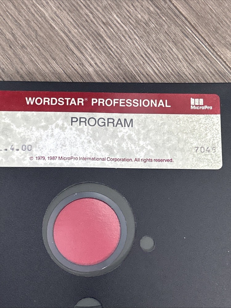 Wordstar Professional Release Complete 4 Disk Set DOS Software Vintage Floppy