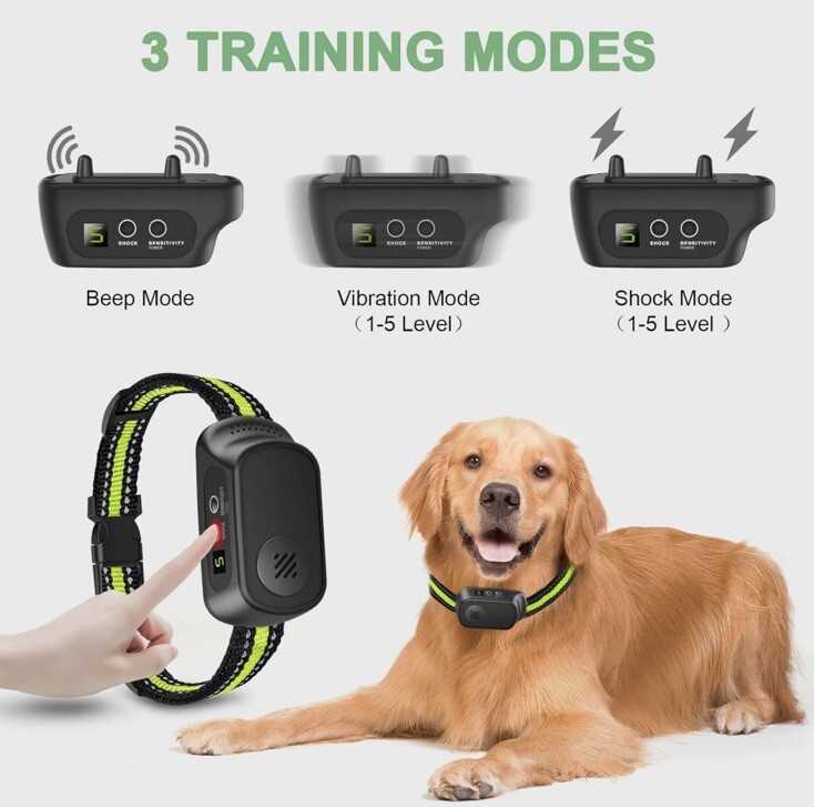 Smart Dog Bark Control Collar PB20 Rechargeable 3 Vibration Modes Shock Mode