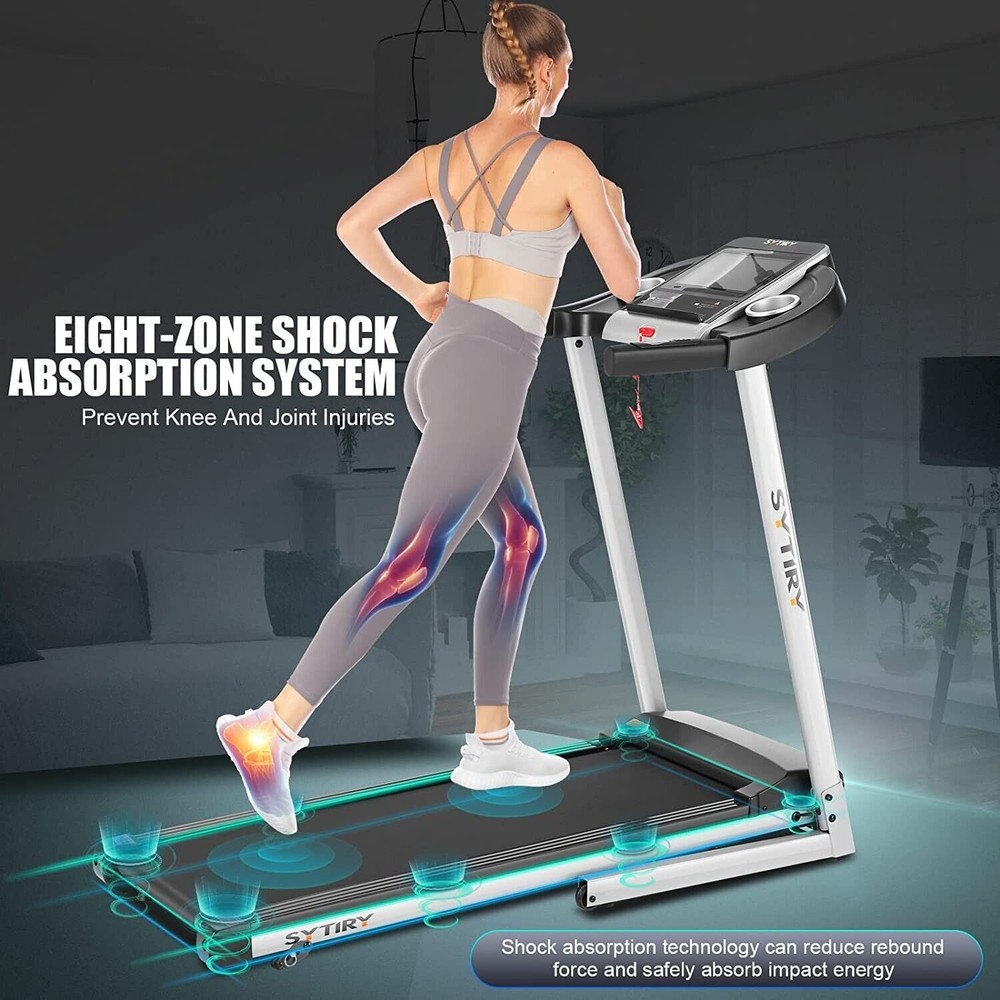 3.25HP Folding Treadmill Running Machine W/10” Touchscreen APP Control Speaker🏃