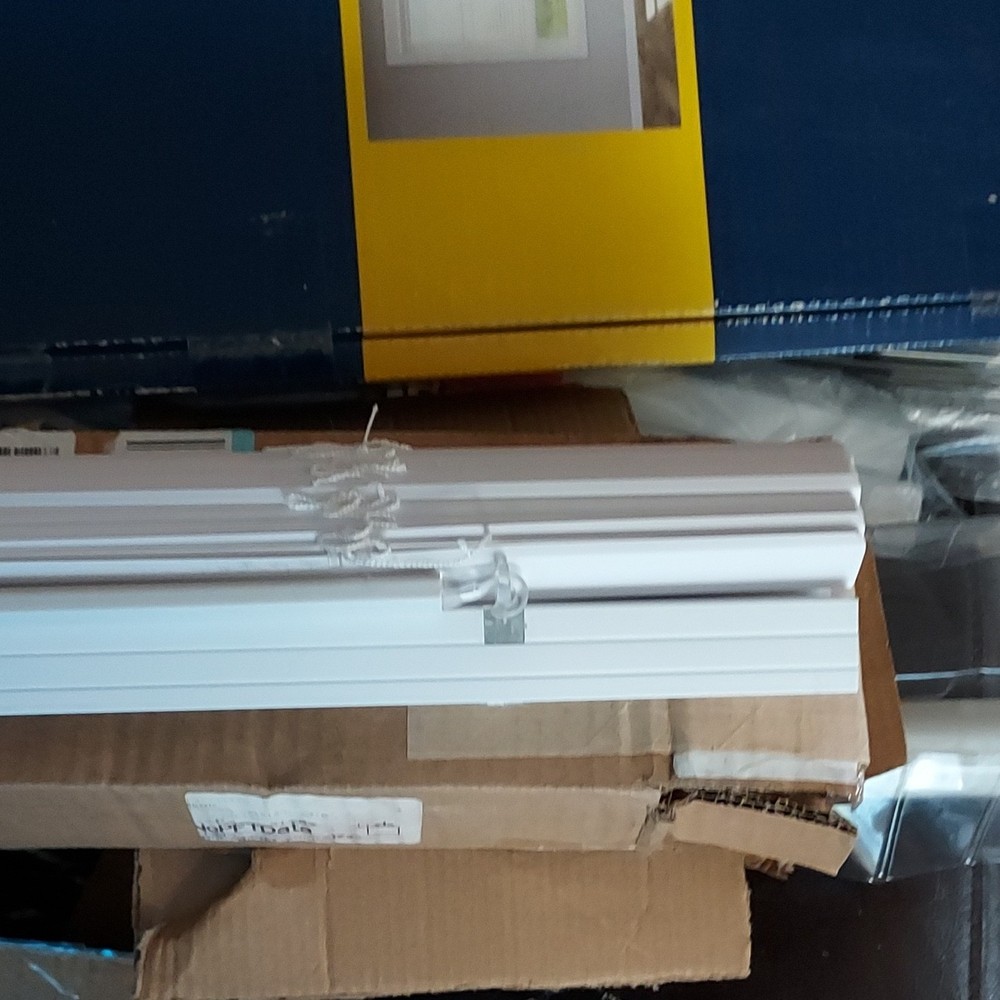 White Plastic Horizontal Blinds Solid Plain Window Blind Components Set