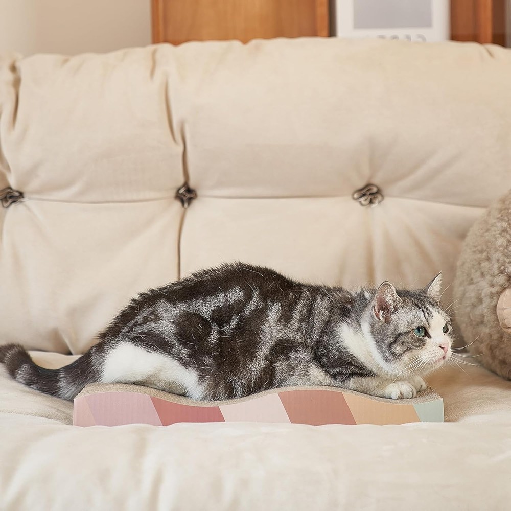 Eco-Friendly Cat Scratching Board with Catnip - Reversible & Durable