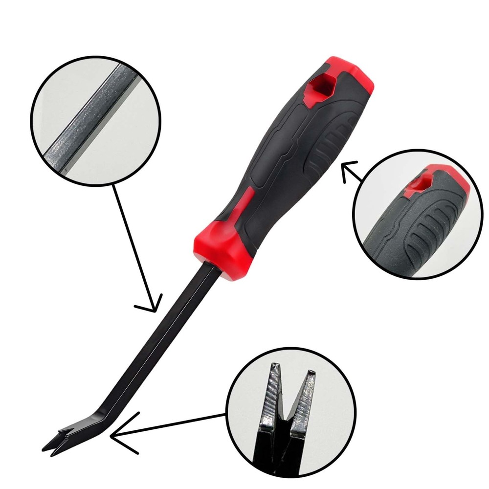 1 PC Red Black Heavy Duty Staple Remover Upholstery Puller Lifter Tool