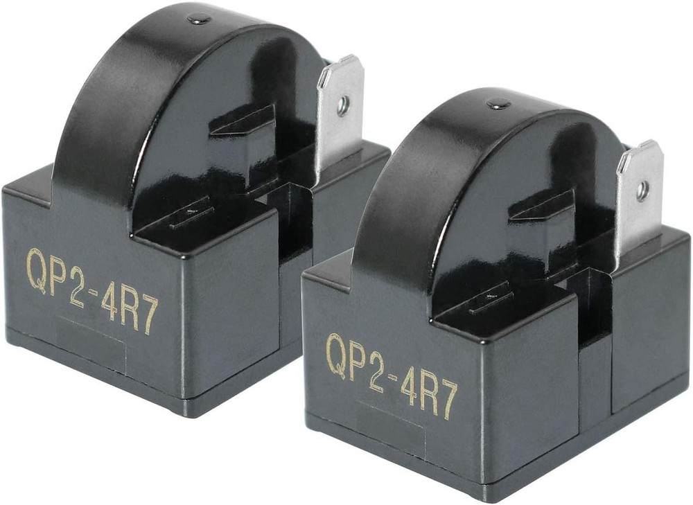 2PCS QP-02-4.7 PTC Refrigerator Start Relay 2-Pin Compressor Starter 4.7Ω