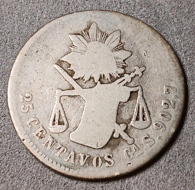 Mexico 25 Centavos 1882-Ga S