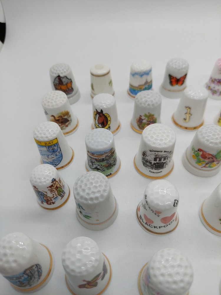 Massive bundle of 50 vintage thimbles