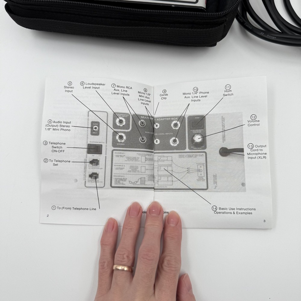 Emtech EJ-10 Multi-Input Crab Box Adapter Box XLR Mic Input Speaker Phone USA