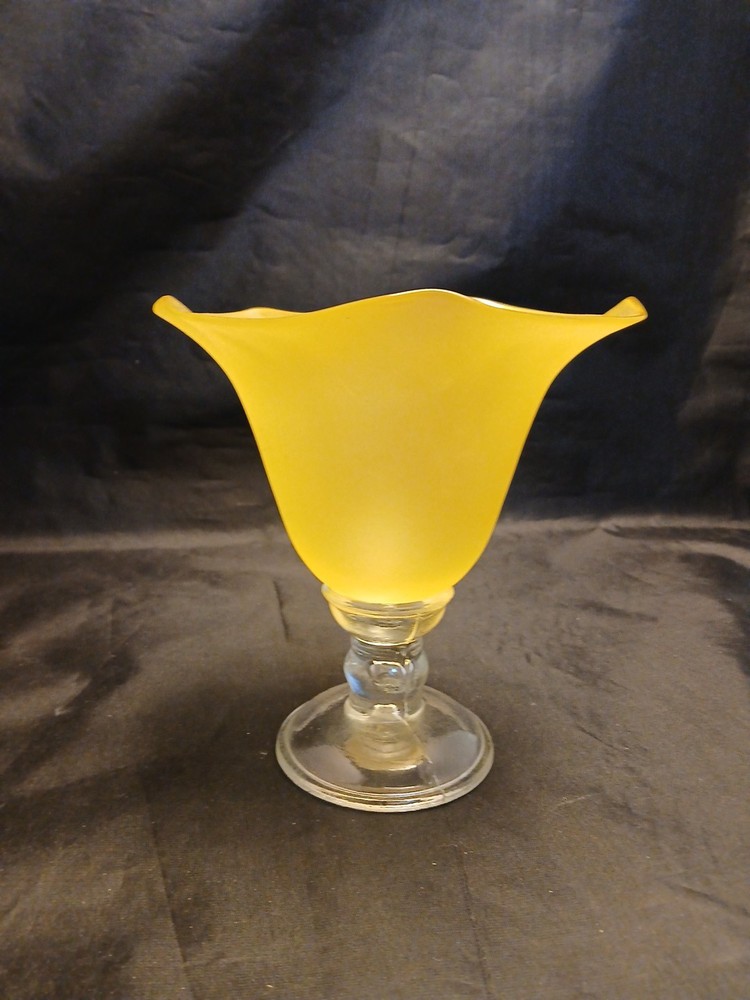 Yellow Candy/ Vase 6" Tall