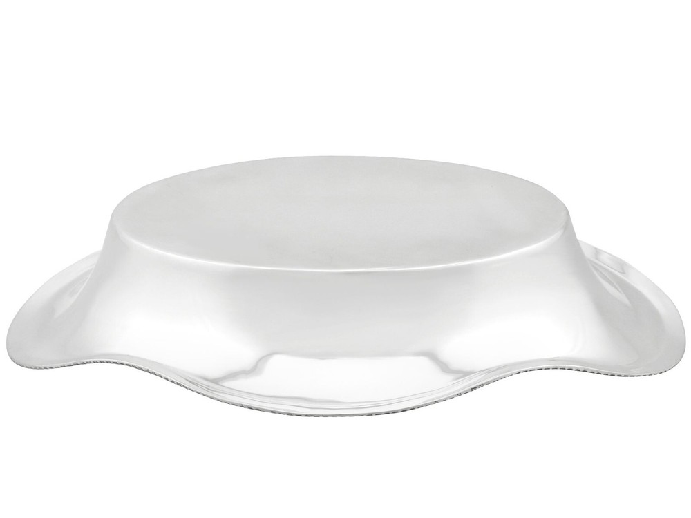 Antique Edwardian Sterling Silver Bread Dish