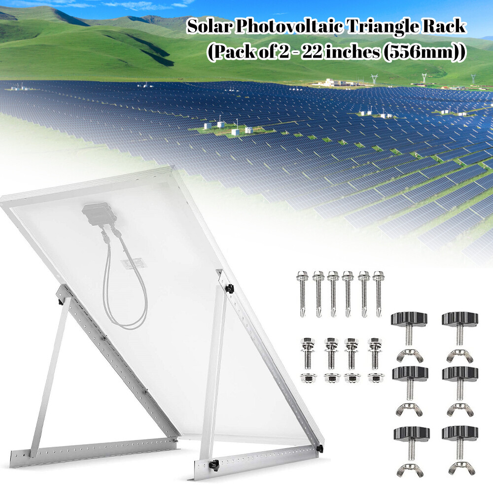 Solar Panel RV Tilt Mount Brackets Support Rooftop Flat Surface Adjustable Frame