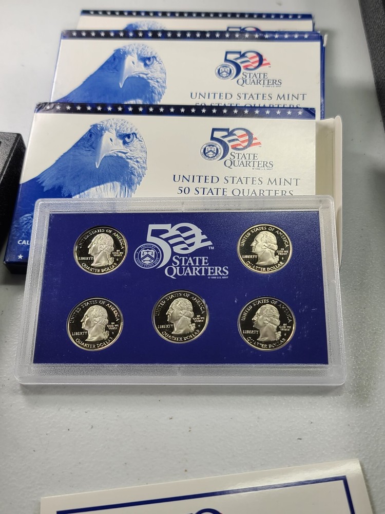 2005 US Mint Proof 5 Quarters Set Original Packaging