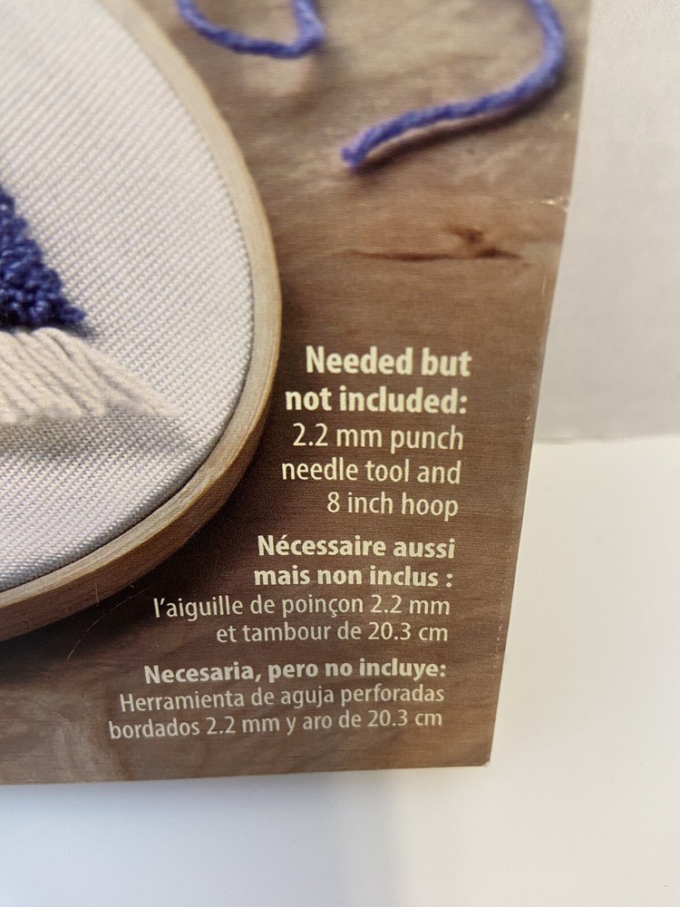 Dimensions Rainbow punch needle kit Includes 8” Hoop To FrameBoho Printed Fabric
