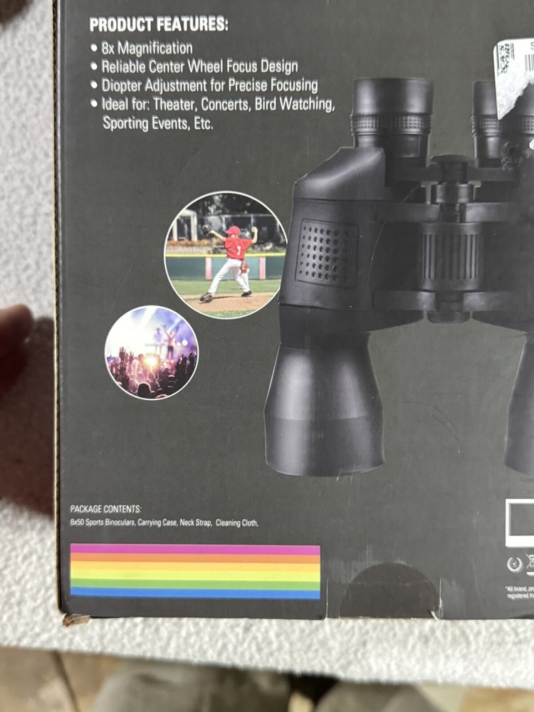 Polaroid 8x50 Adventure Binocular Open Box No Strap