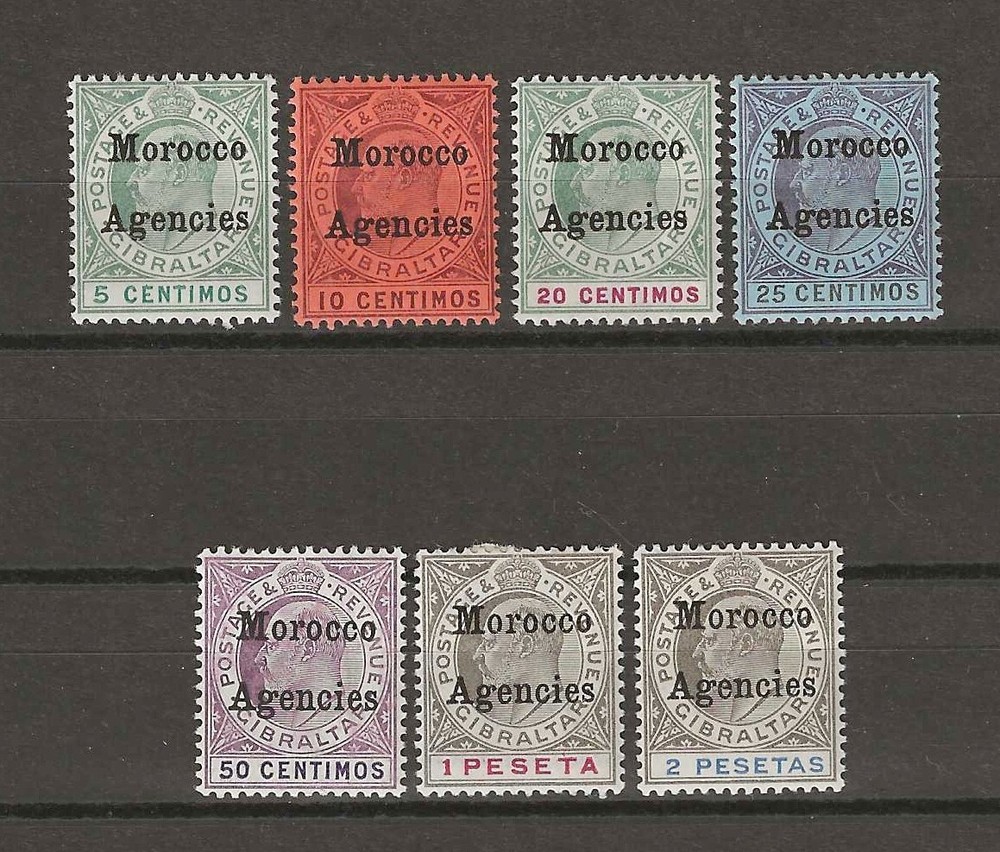 MOROCCO AGENCIES 1905/06 SG 24/30 MINT