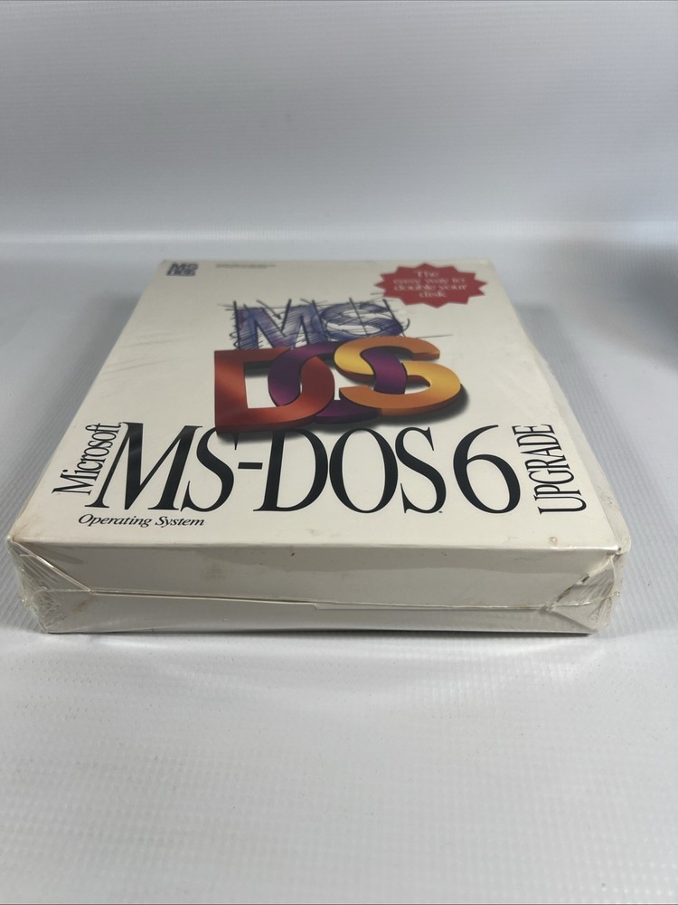 Microsoft MS-DOS 6.0 Operating System Software Upgrade 3.5" Disks SEALED