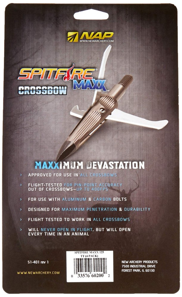 NAP Spitfire Maxx 125 X-Bow Tt 4-Pack Multi