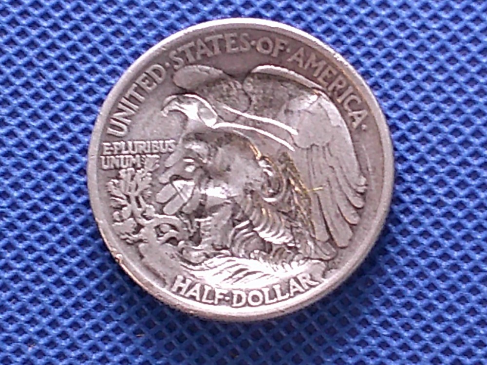 1944 SILVER POP OUT REPOUSSE HALF DOLLAR COIN WILL ROGERS??