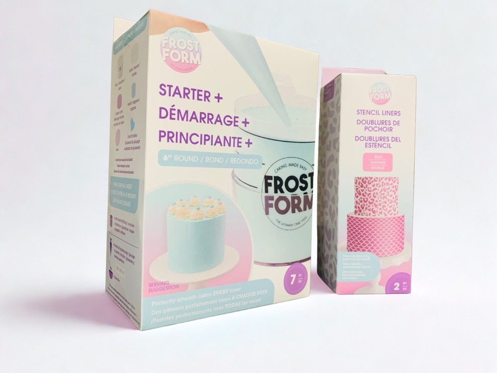 Frost Form Stencil Liners – 4 Patterns (2 Sets) – Cake Decorating Templates