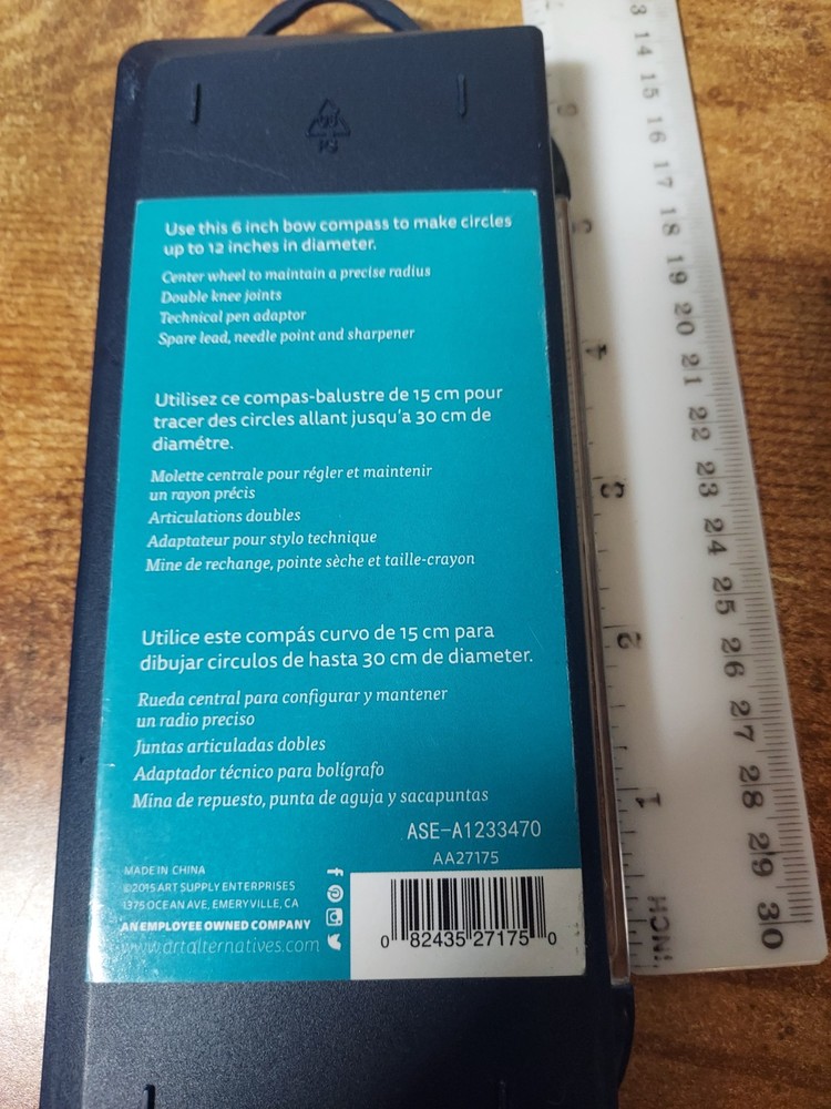 Art Alternatives Bow Compass Set in Plastic Case AA27175