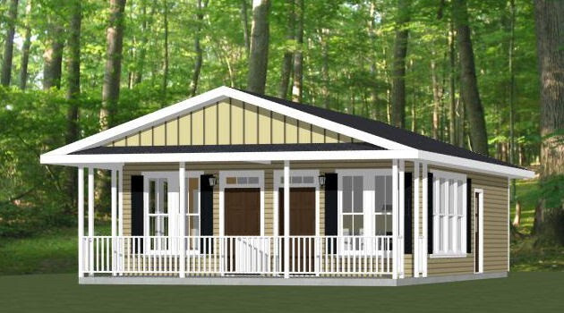 24x30 Duplex -- PDF Floor Plan -- 720 sq ft -- Model 1
