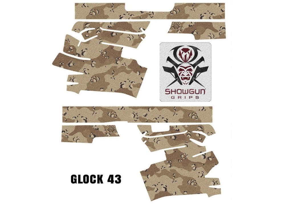Glock 43 Decal Grip - Desert Camo