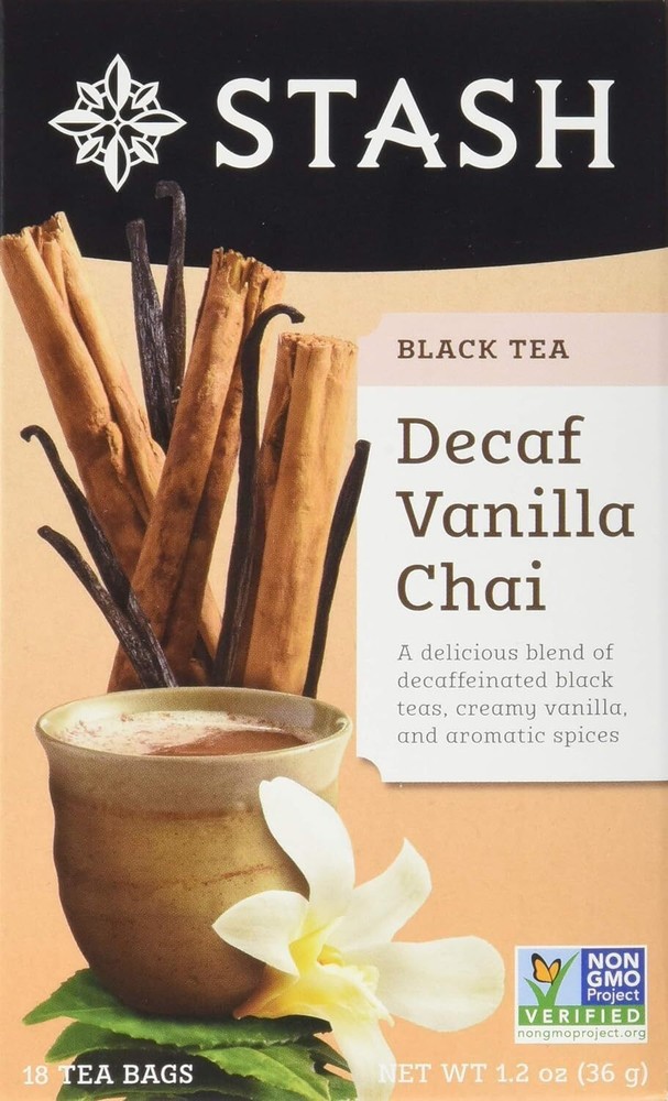 Stash Decaf Vanilla Chai Black Tea - 18 count