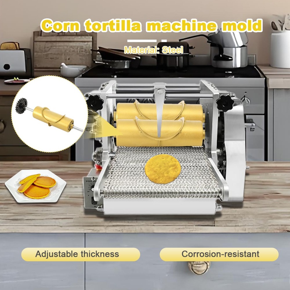 Customized Corn Tortilla Making Machine Mold Size 15cm Gold Mould Replaceable US