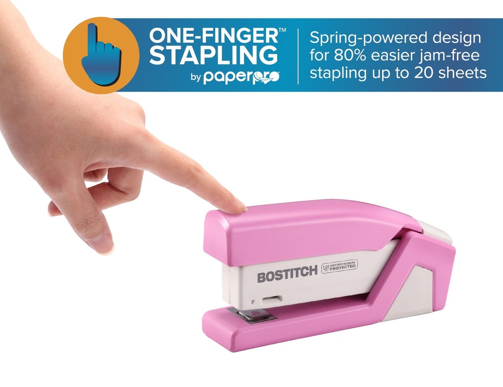 InCourage™ Spring-Powered 20 Compact Stapler, Reduced Effort
