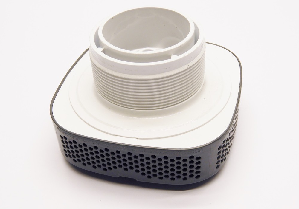 Waterway 5.32" Designer Square Wall Suction Strainer With 2" Threaded Wall Fitti