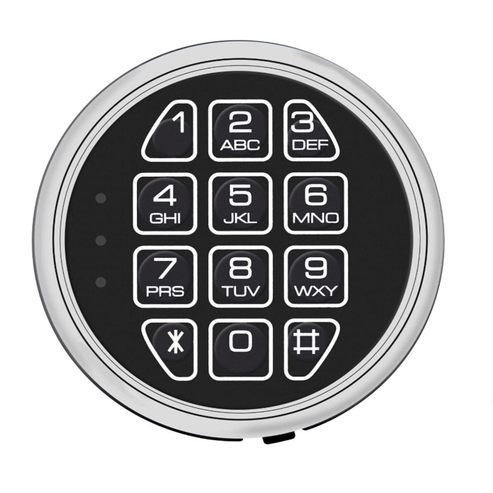 Gun Safe Lock Replacement,Chrome Keypad Electronic Safe Lock with Solenoid Lock