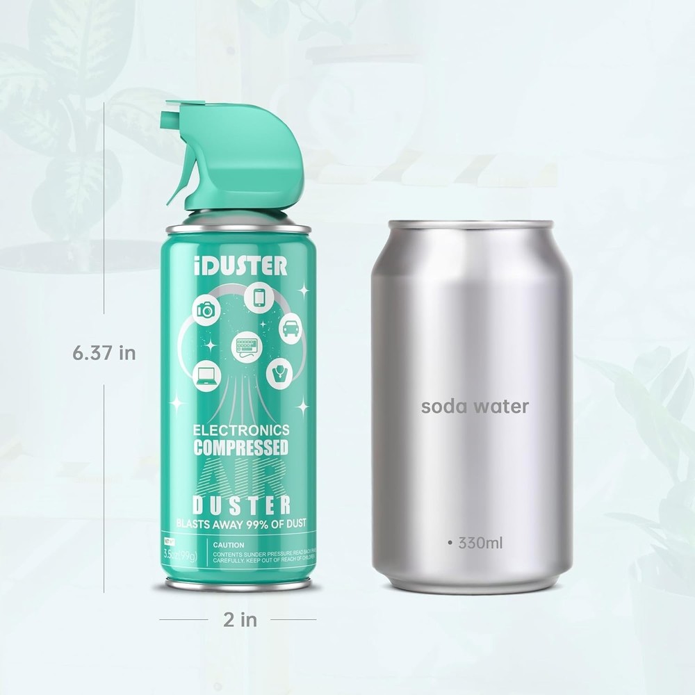 Compressed Canned Air Duster for Computer and Electronics, 2PCS 3.5oz