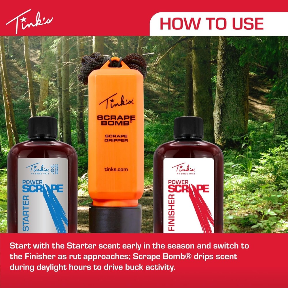 Deer attractant scent scrape kit
