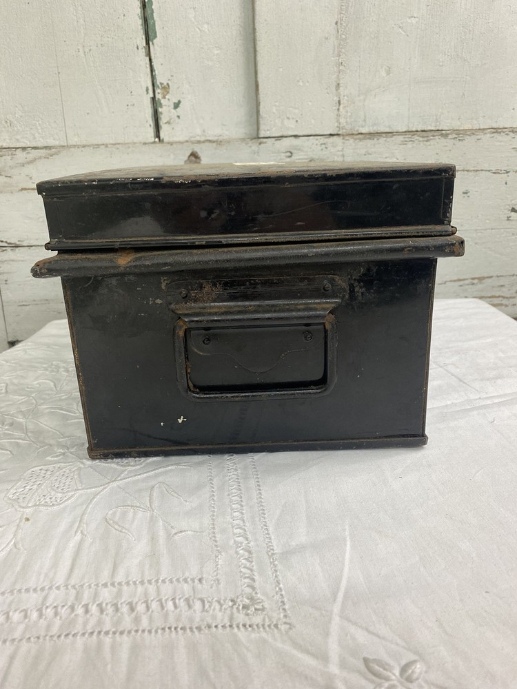 Vintage Metal Strong Box. #7339
