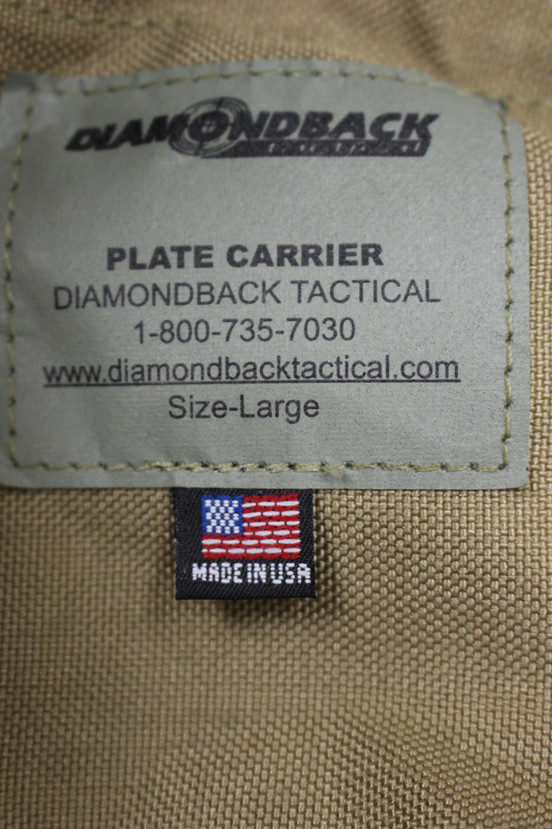 Diamondback Plate Carrier - Large - Tan - Used