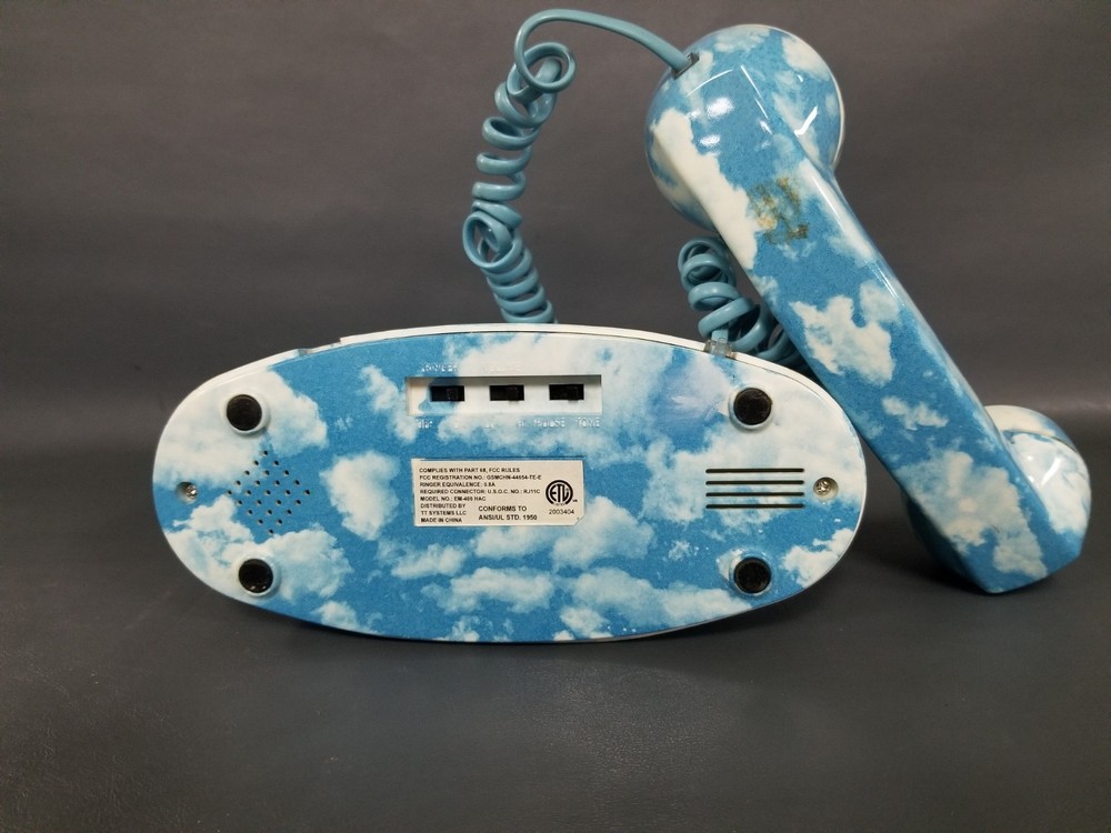 VTG 2001 Emerson EM-400 Sky / Cloud Blue Phone - UNTESTED