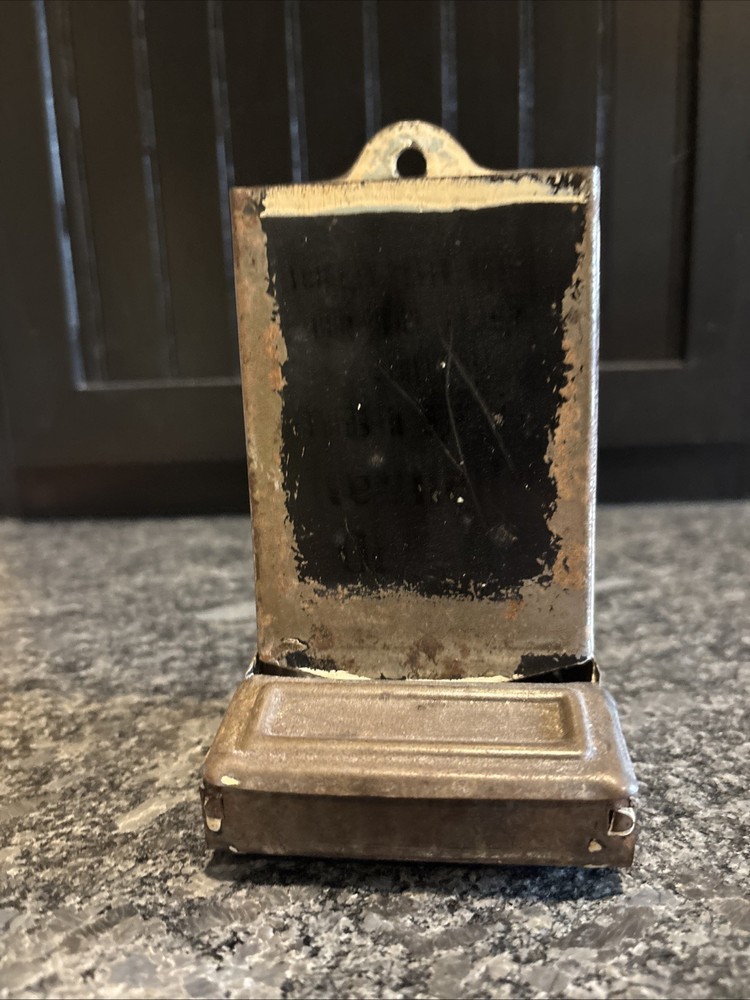 Metal Tin Match Holder