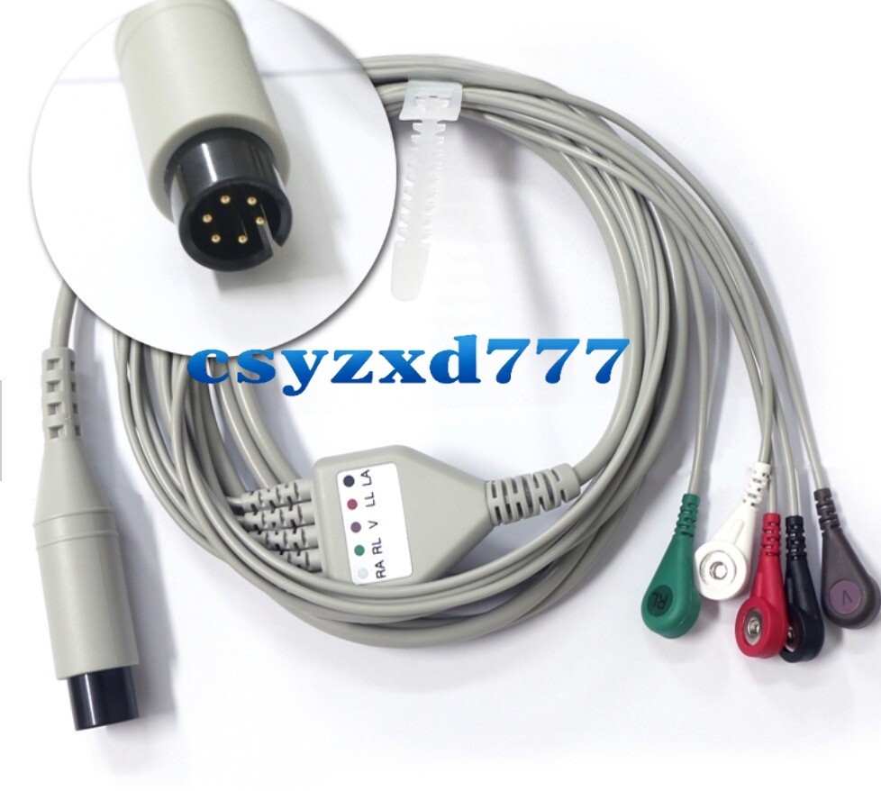 General Use 6pin Snap 5 leads ECG cable