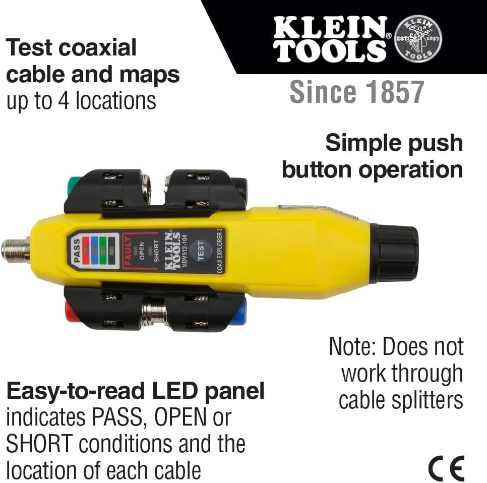 Multi-Functional Klein Tools Coax Explorer 2: Battery-Powered Tester and Mapper
