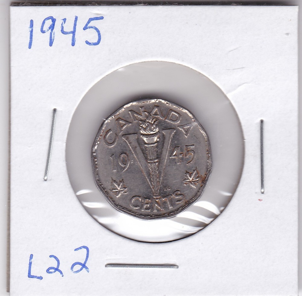 1945 Canada 5 Cents L22