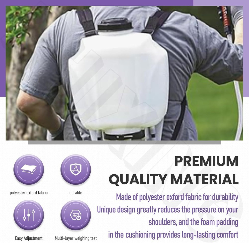 Backpack Sprayer Replacement Straps - Shoulder BLACK