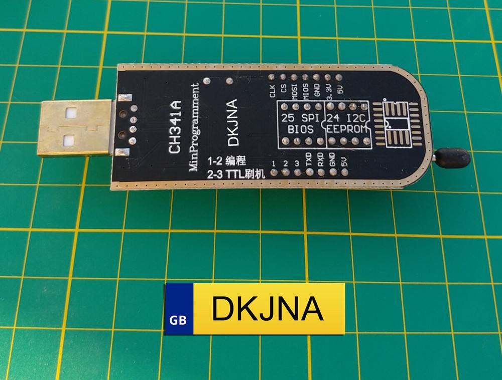 CH341A BIOS USB Programmer Flasher Writer 24 25 Series EEPROM SOP Clip Adapter