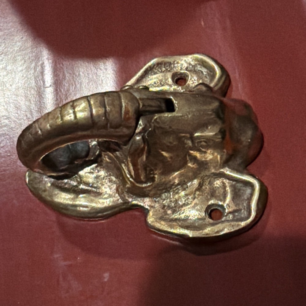 Vintage Brass Elephant Door Knocker