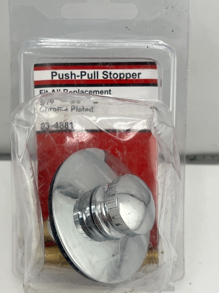 Lasco 03-4881 Push/Pull Style Strainer/Stopper Replacement Bathtub, Chrome