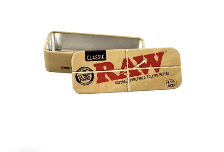 Authentic RAW Classic Cone Caddy Storage Container Rolling Papers w/ 2 RAW 1.25