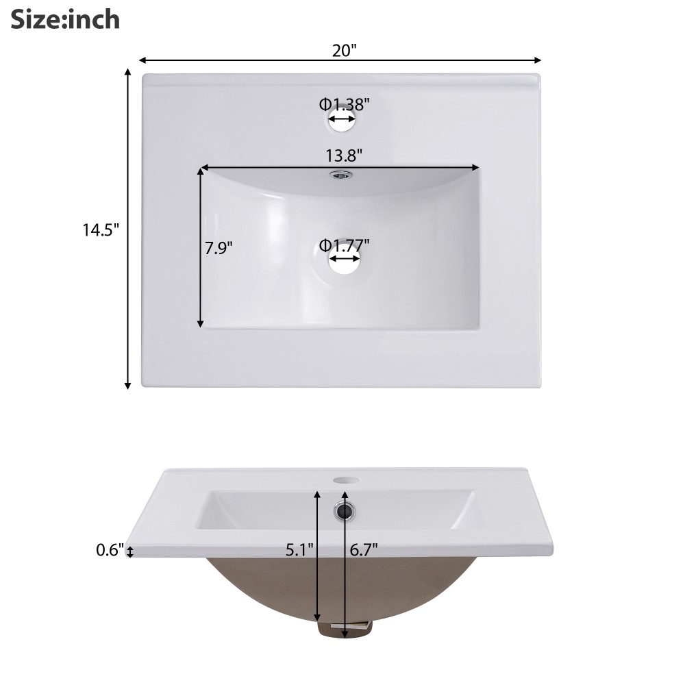 Small Bathroom Vanity Cabinet W Ceramic Basin Ample Storage